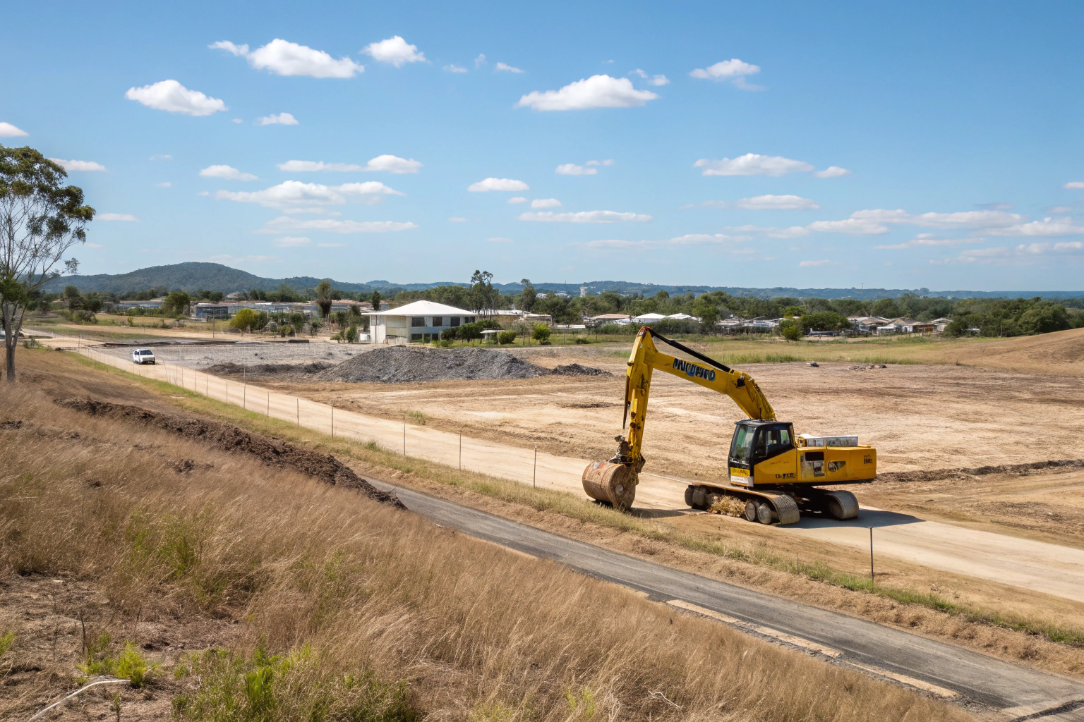 Excavating contractor Hervey Bay site dig