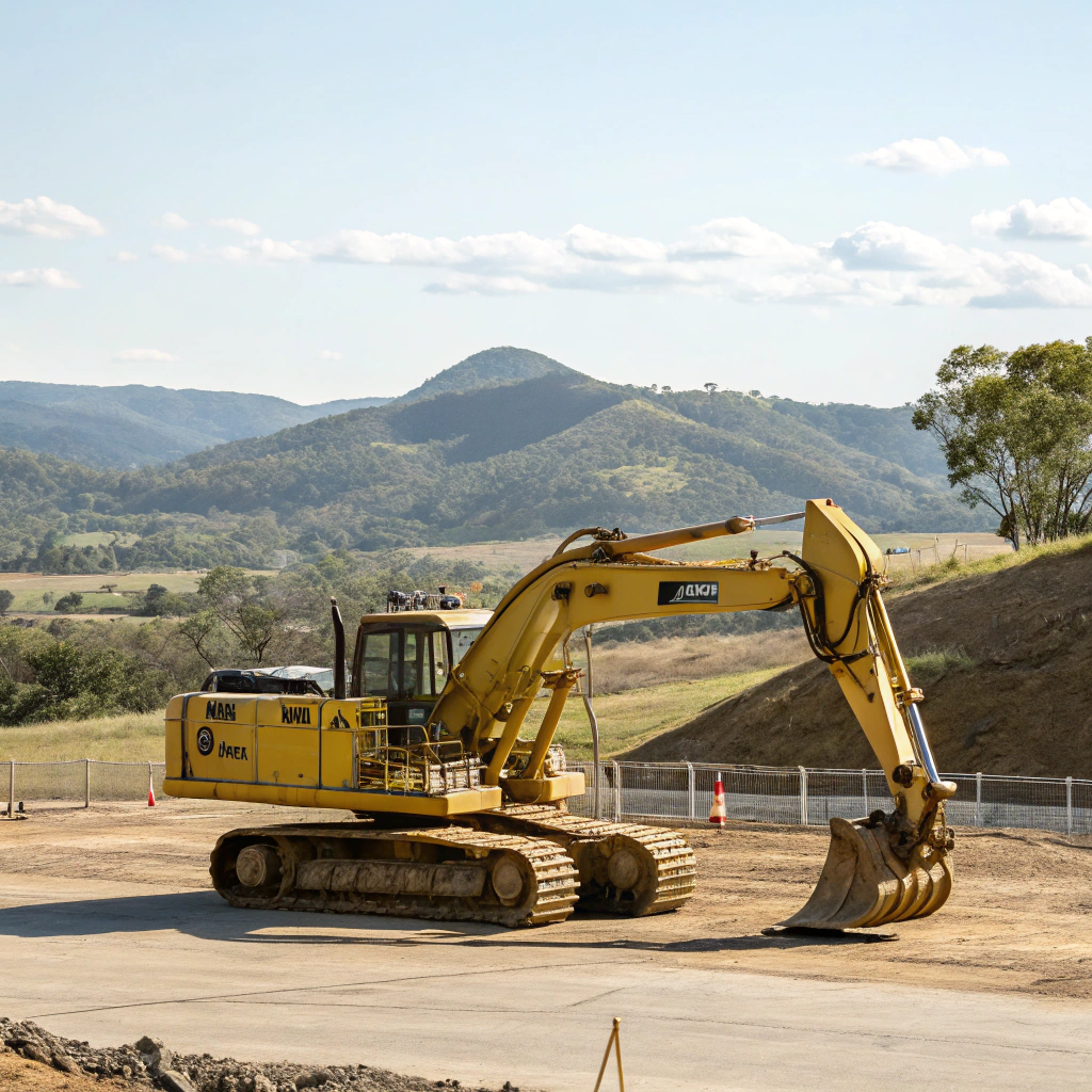 Excavation machinery Fraser Coast construction site