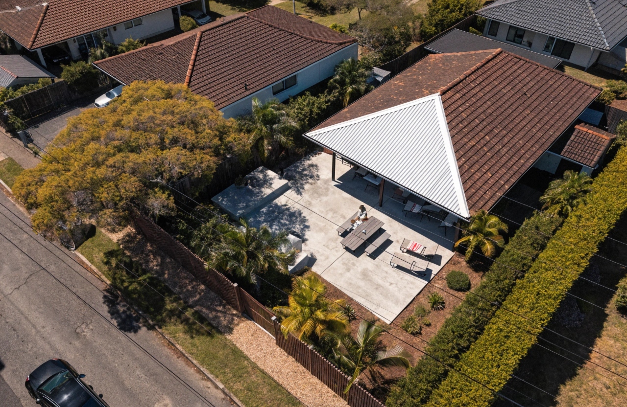 Concrete patio entertainment slab at an Eli Waters Queensland residential property